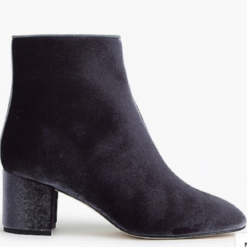 jcrew velvet 🍂ankle boots